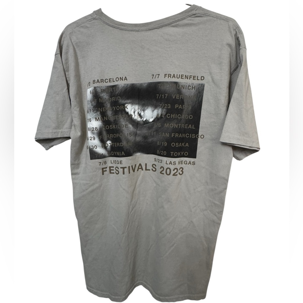 Kendrick Lamar Oklama 2023 Gray World Tour Graphic T-Shirt Men’s L MINTY RARE